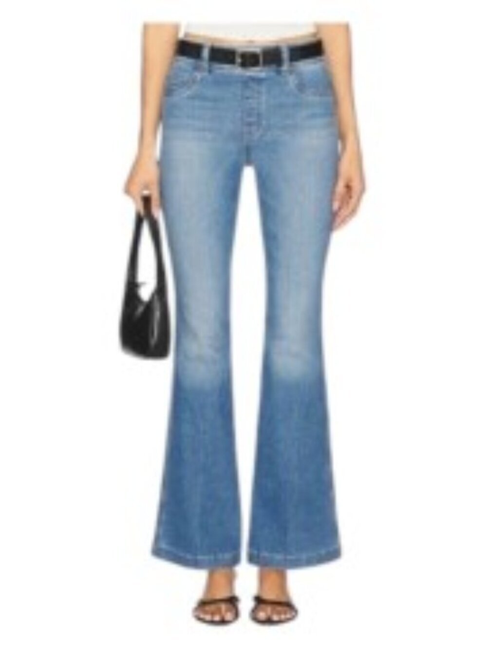 NWT Spanx Flare Jeans in Stonewashed Blue Small